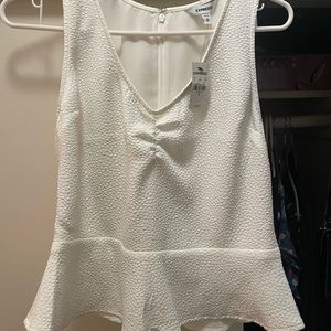 Express peplum white top New sz M